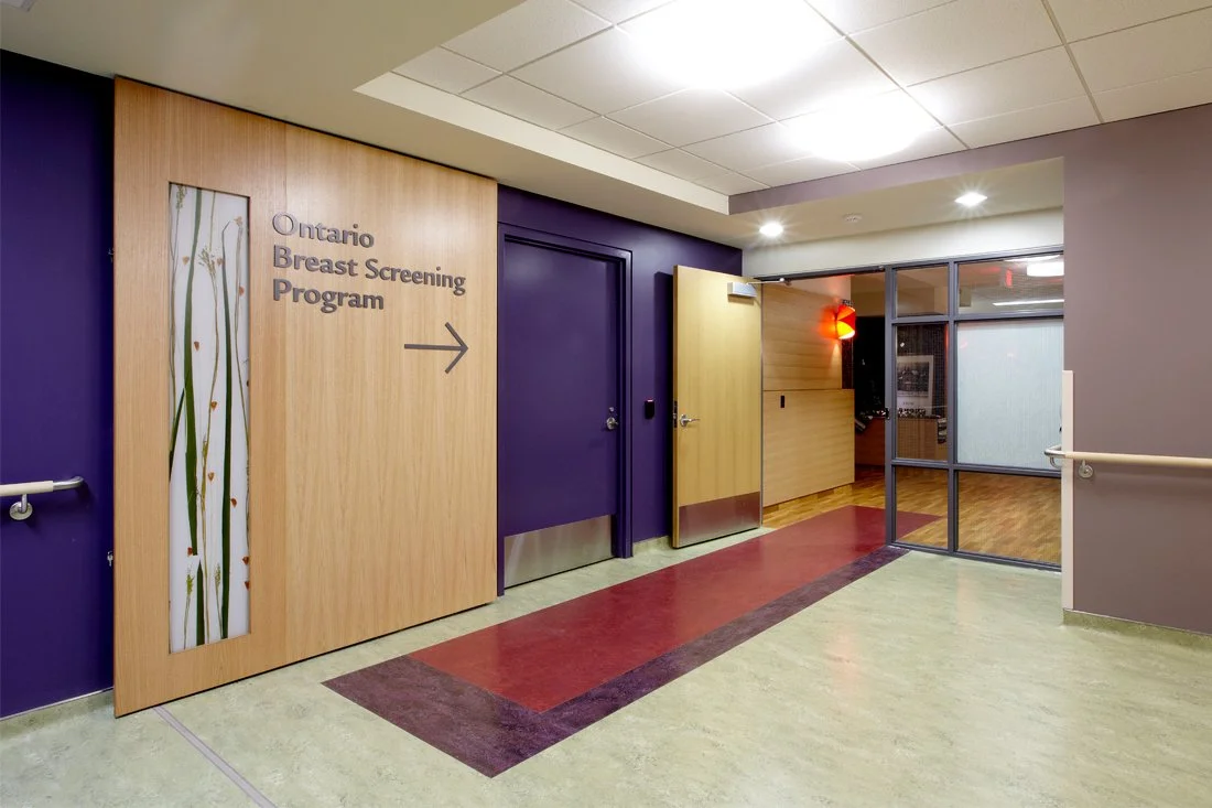 Hamilton Health Sciences Ontario Breast Screening Program clinic entrance