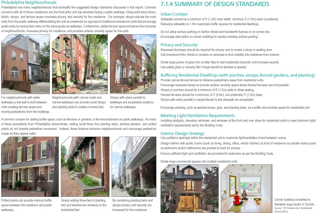 Summary of Design Standards