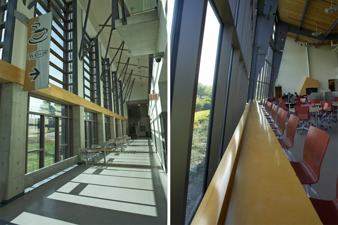Mohawk College cybercafe + hallway
