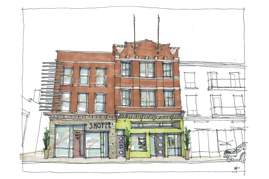 Sketch of 435 Barton E Bateson Lofts