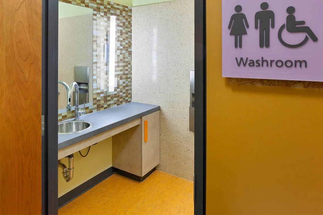 Bathroom in the Halton McMaster Family Health Clinic