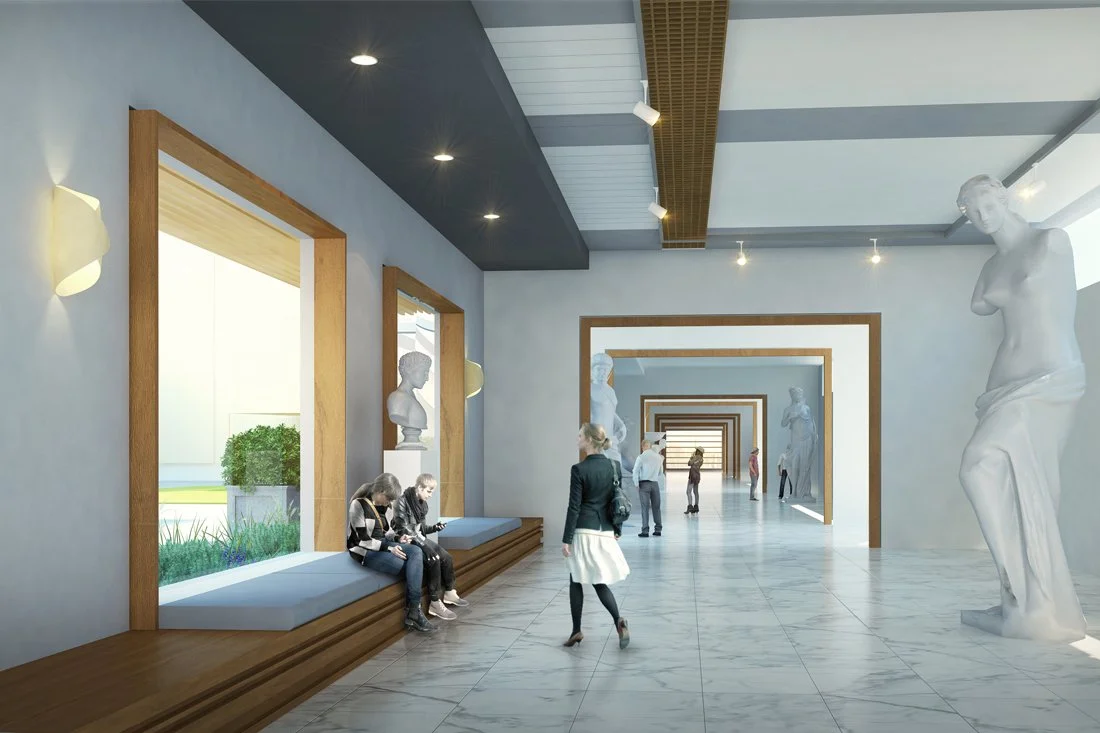 Art Gallery of Hamilton design concept - inside the gallery