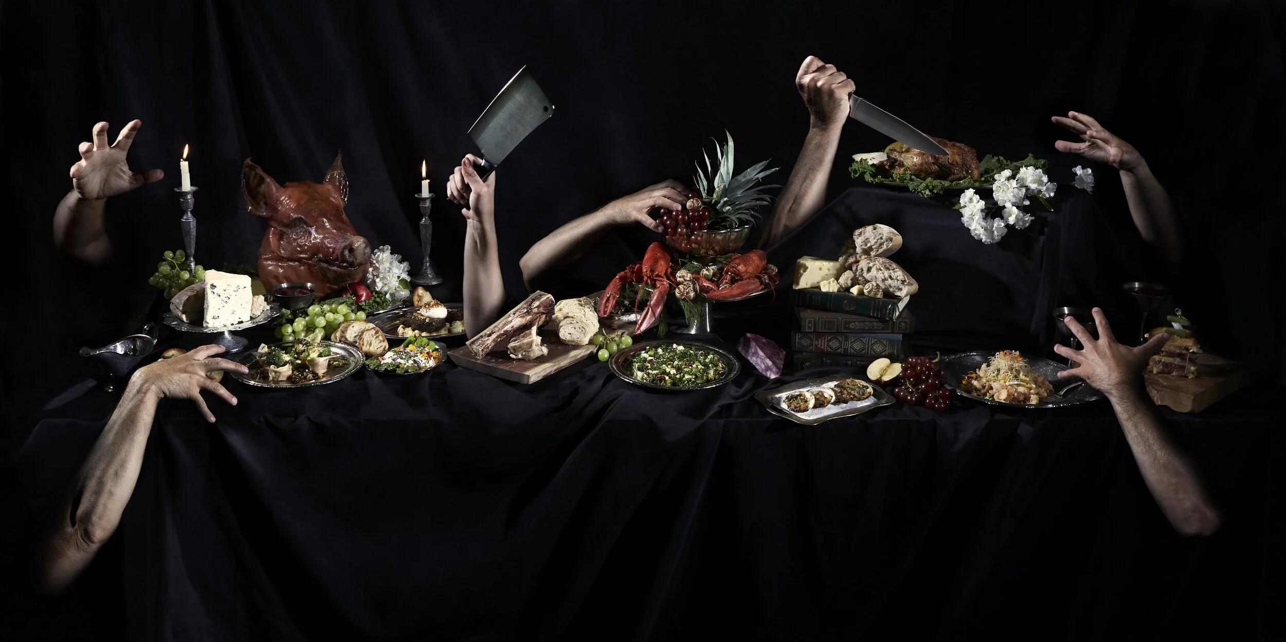 Food on a table