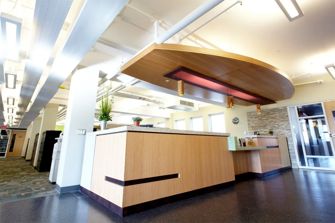 Front desk area of the Lister Building