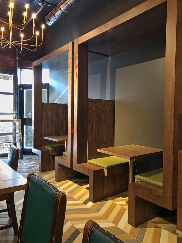 Booths and Tables in Rapscallion Restaurant