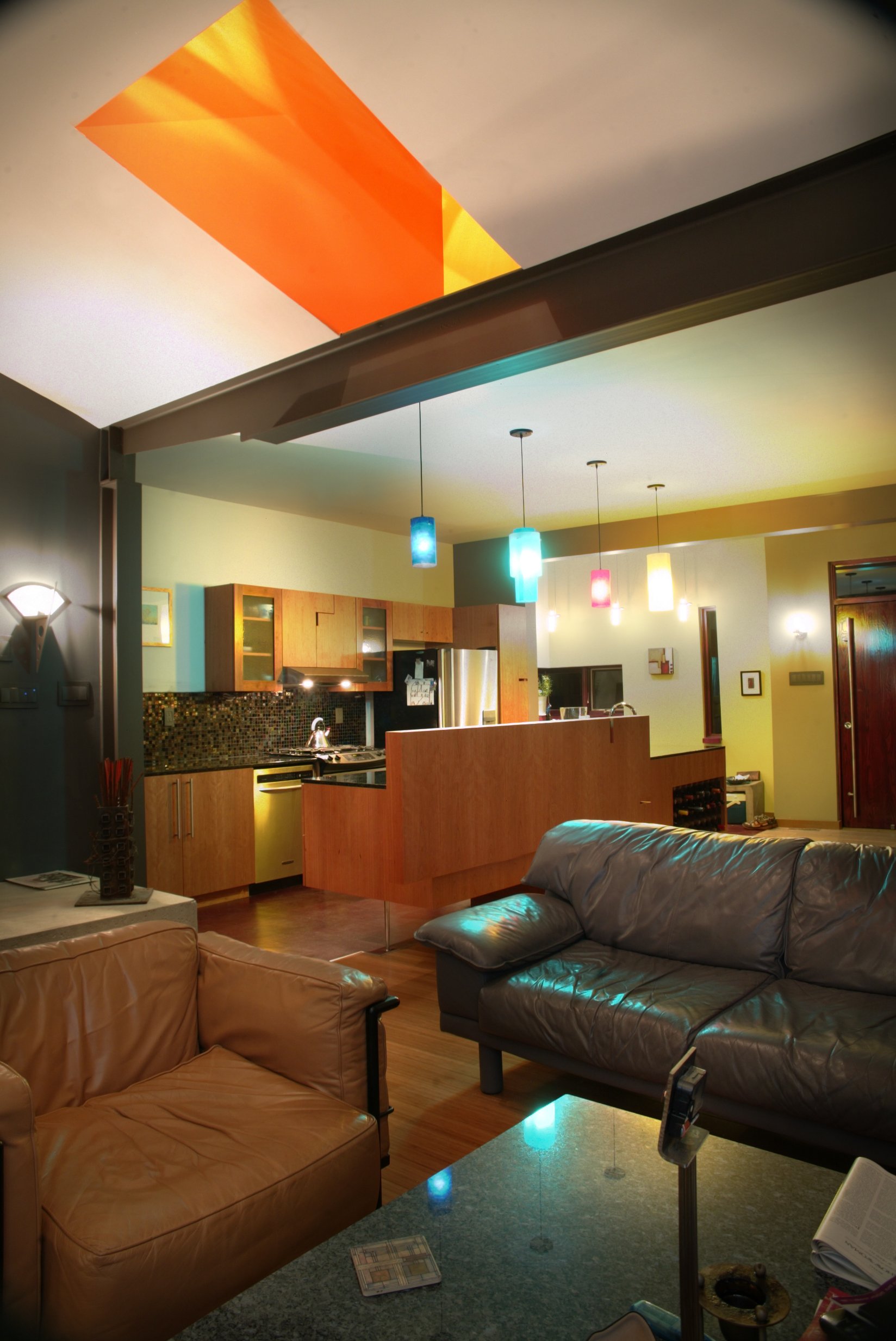 Open concept living room + kitchen