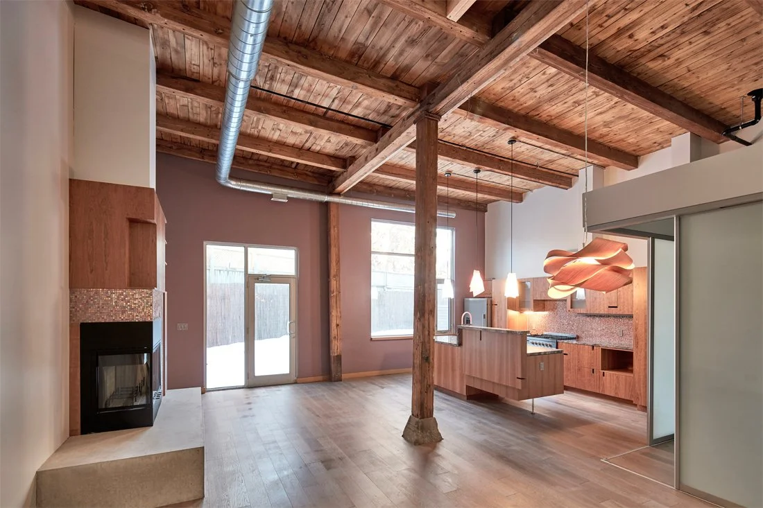 Open concept kitchen + living room