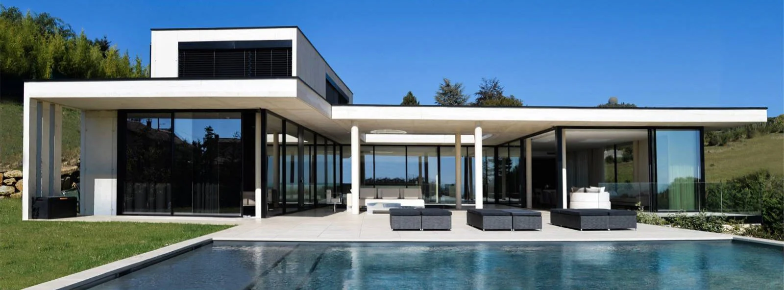 résidence secondaire haut de gamme dans le Pays d'Aix, exemple de propriétés accompagnées par Maison Clairval pour le suivi et leur intendance.