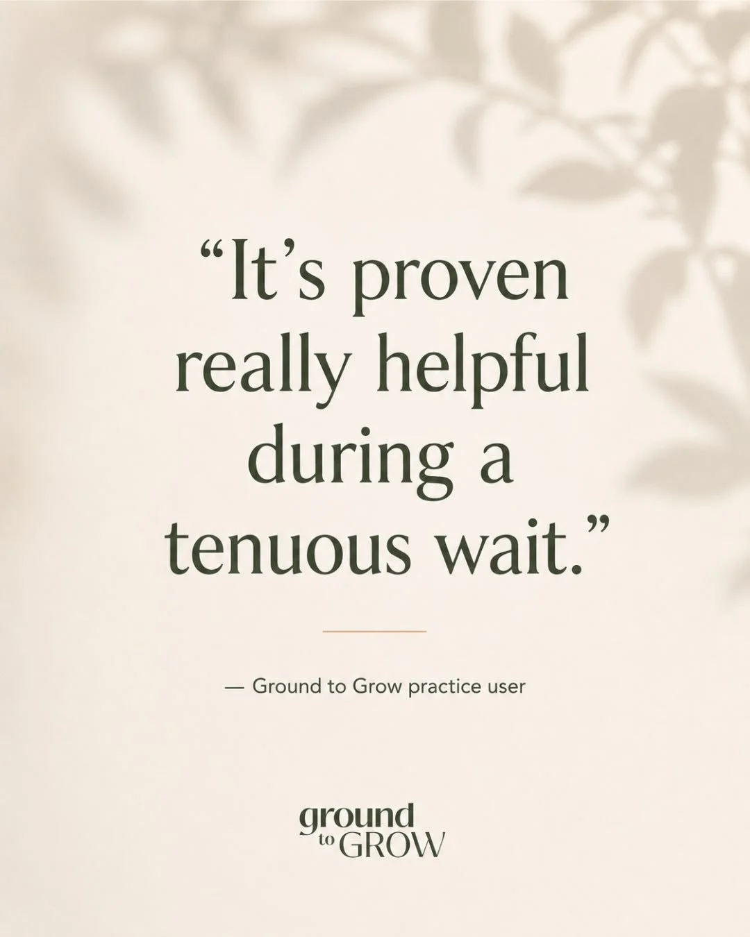 For weeks leading up to an embryo transfer there are appointments, medications, decisions, preparation.

And then suddenly, there is very little left to do.

There is simply the waiting.

Someone recently shared this with me after using the free Grou
