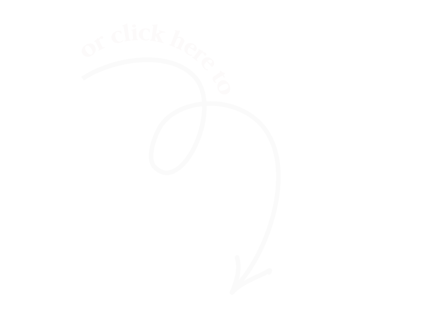 White text on a black background reads 'or click here to' with an arrow pointing downward.