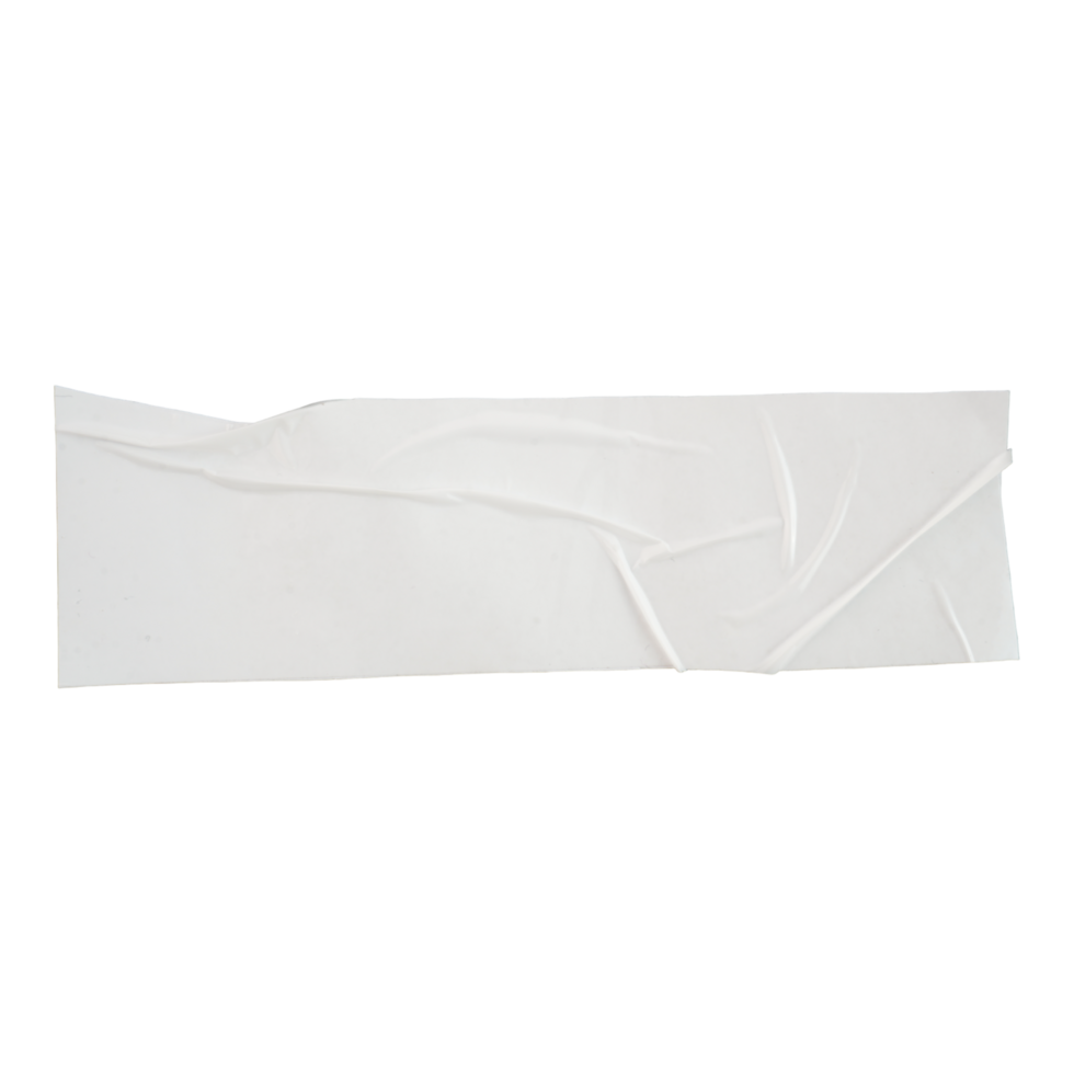 A partially opened package of tissues on a plain background.