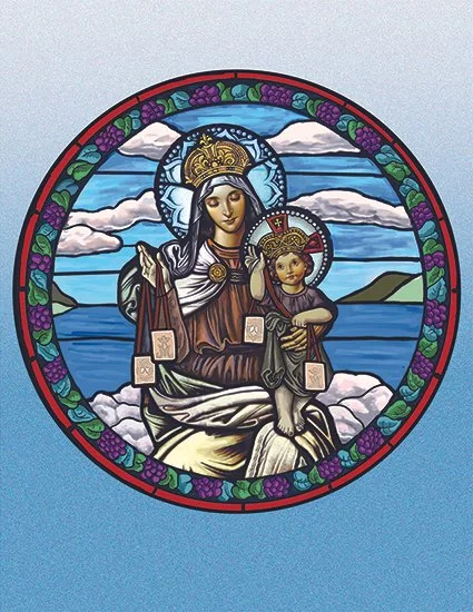 Our Lady of Mount Carmel Stained Glass II Note Card
