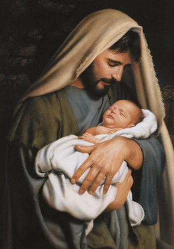 In the Arms of St. Joseph Holy Card