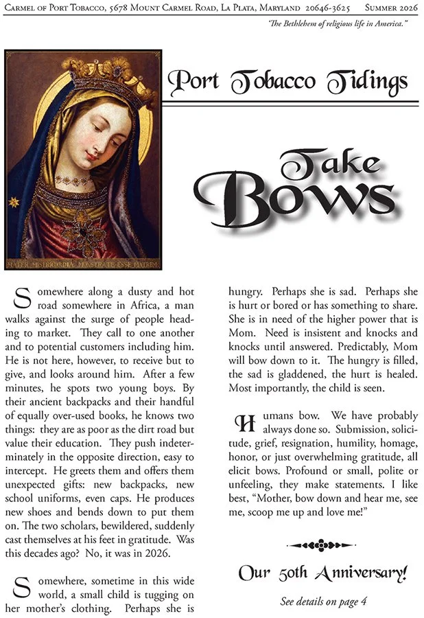 Blessed Virgin Mary crowned and bowing her head