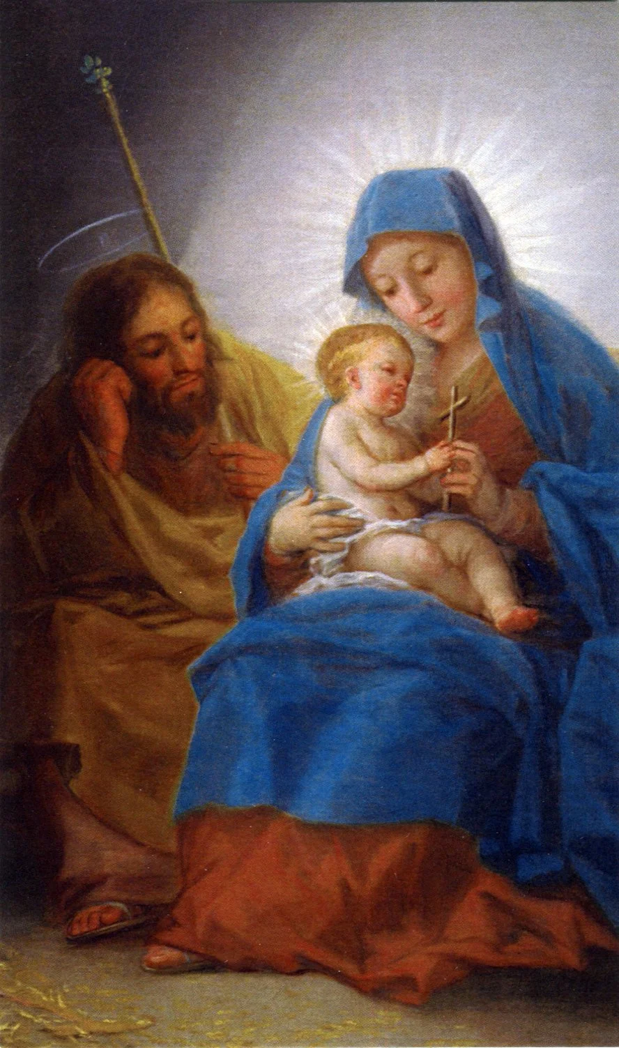 The Holy Family Christmas Holy Card