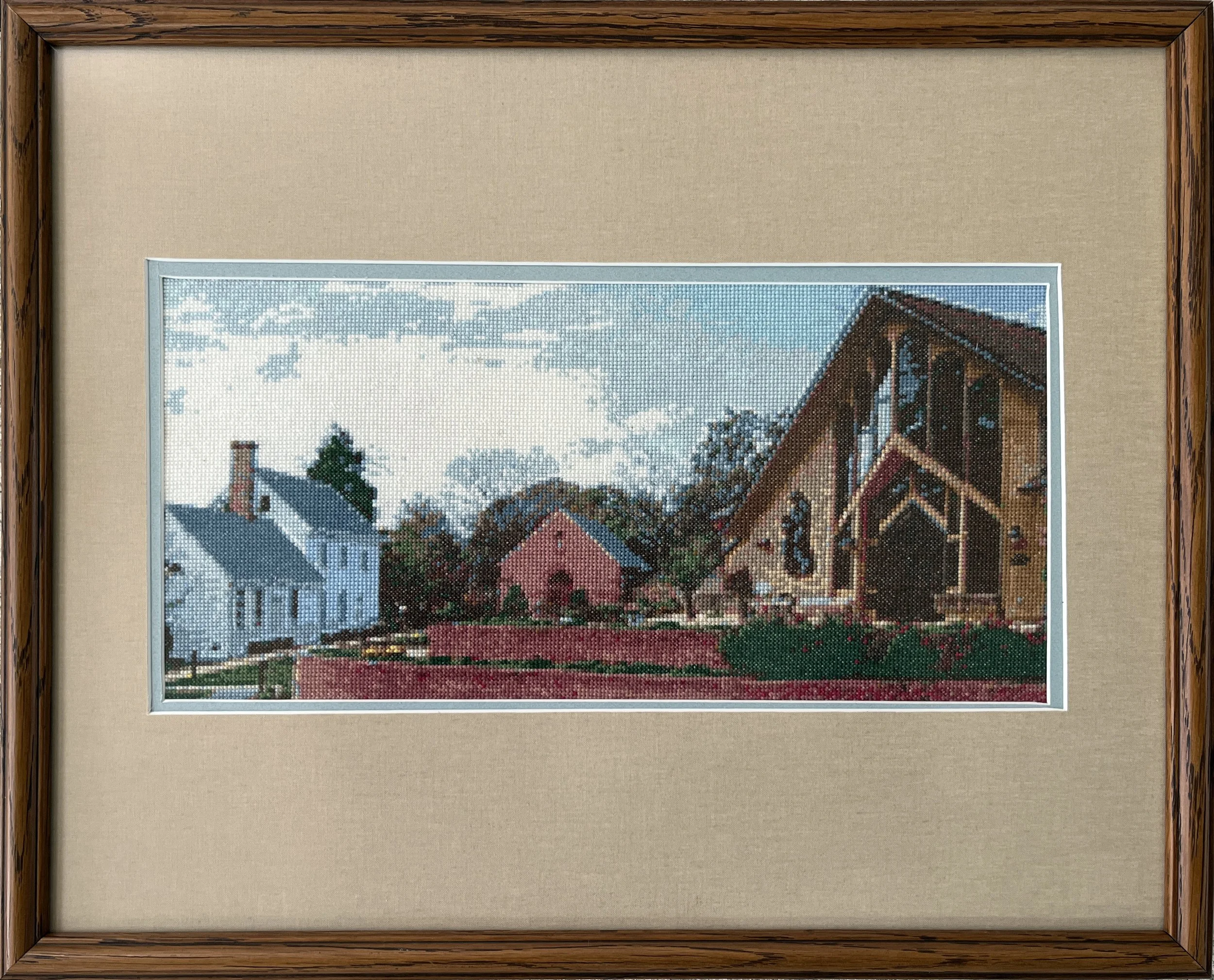 Carmel of Port Tobacco Framed Counted Cross Stitch Picture
