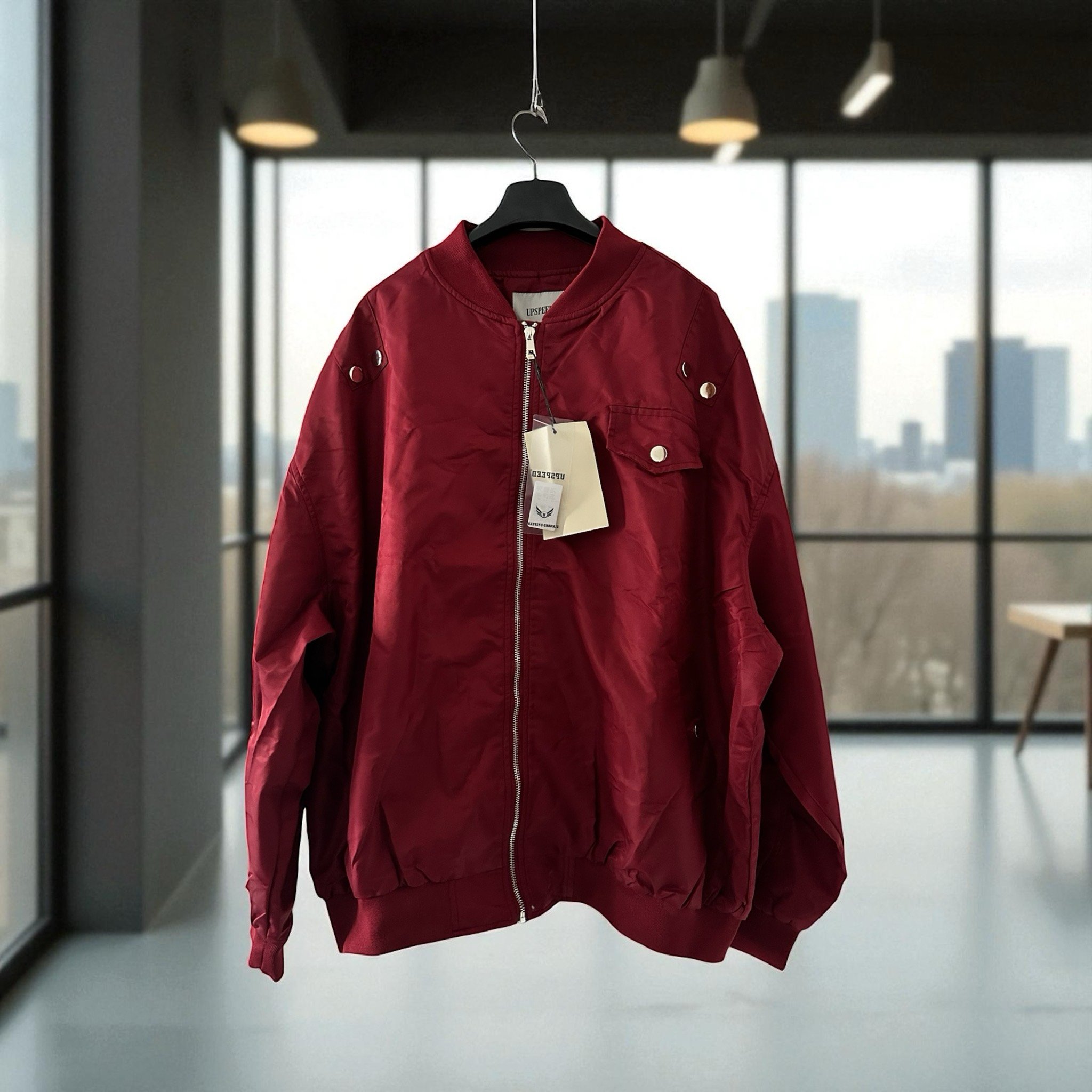 Men's Burgundy Casual Jacket