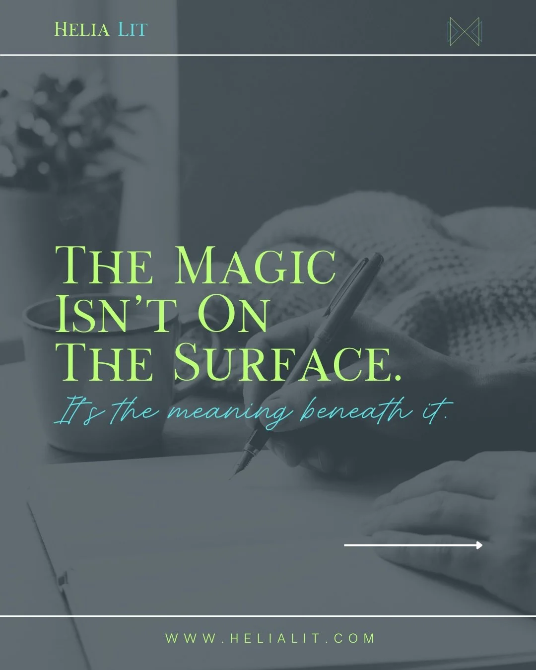 Subtext is the heart of your work. It beats beneath the surface and pumps life into your story.

It creates nuance and tension. It fills your story with realism, transforming your characters into people. 

Whether you&rsquo;re writing, creating art, 