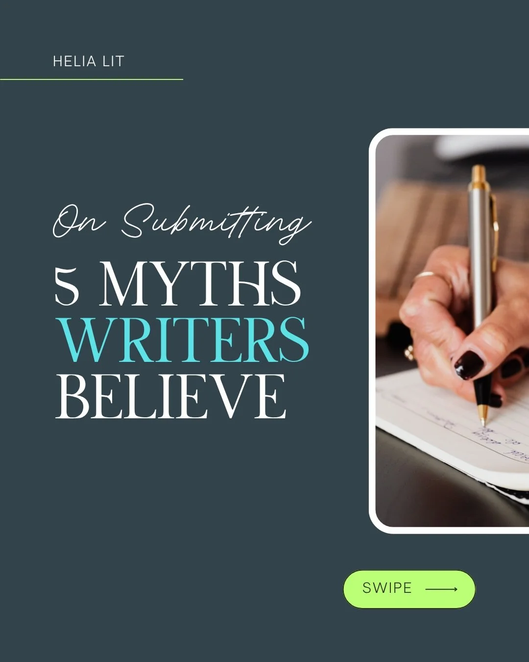 What&rsquo;s on the agenda for today?

Busting 5 myths writers have about submissions.

❌ Editors read the cover letter first.

Nope! Not always true. Sometimes this happens. Other times, we dive into the work first. It just depends on how we&rsquo;r