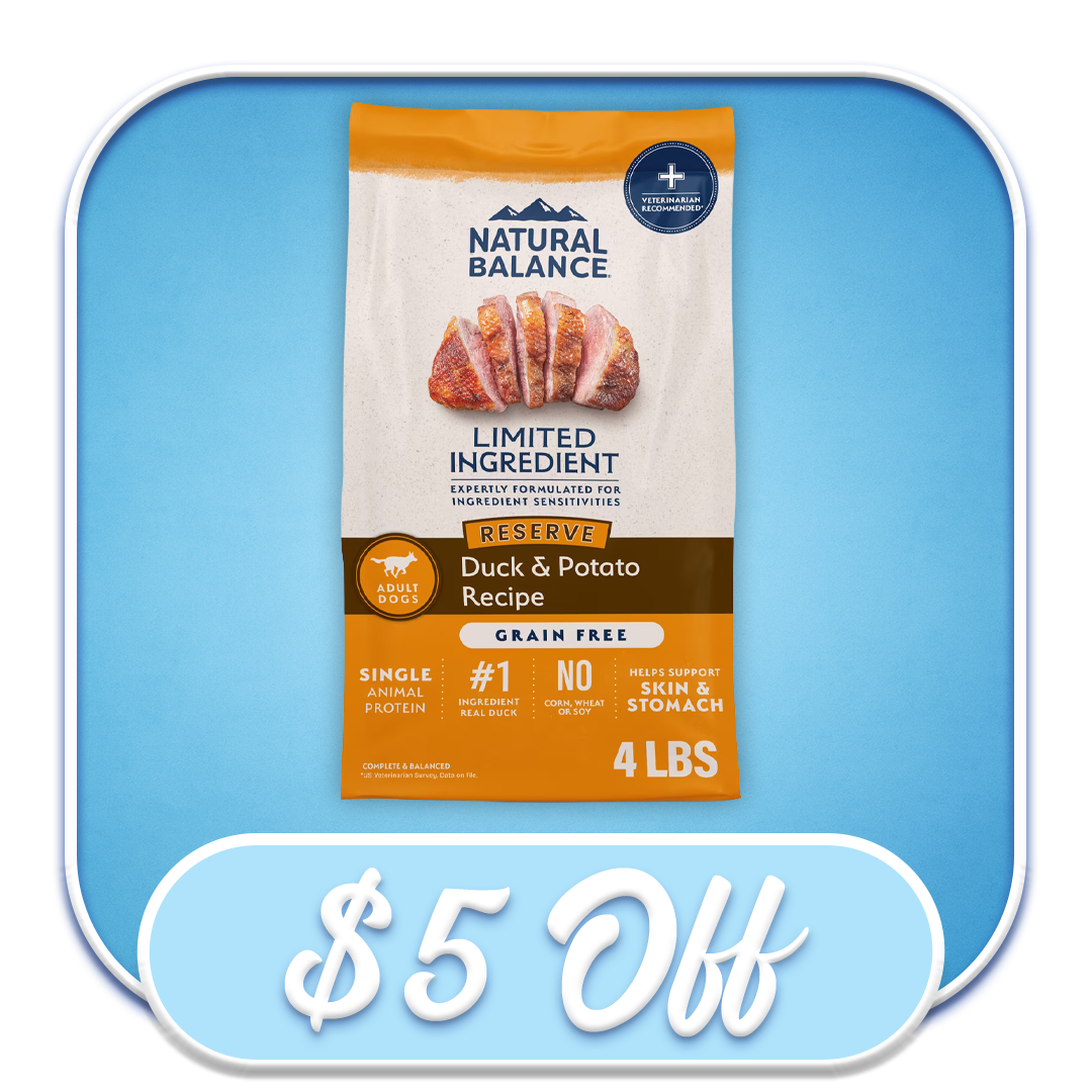 #30993 - Natural Balance Grain Free Reserve Duck & Potato 4lb Dry Small Breed Diet