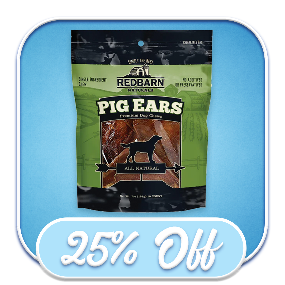 #38104 Redbarn - Natural Pig Ears 10pk
