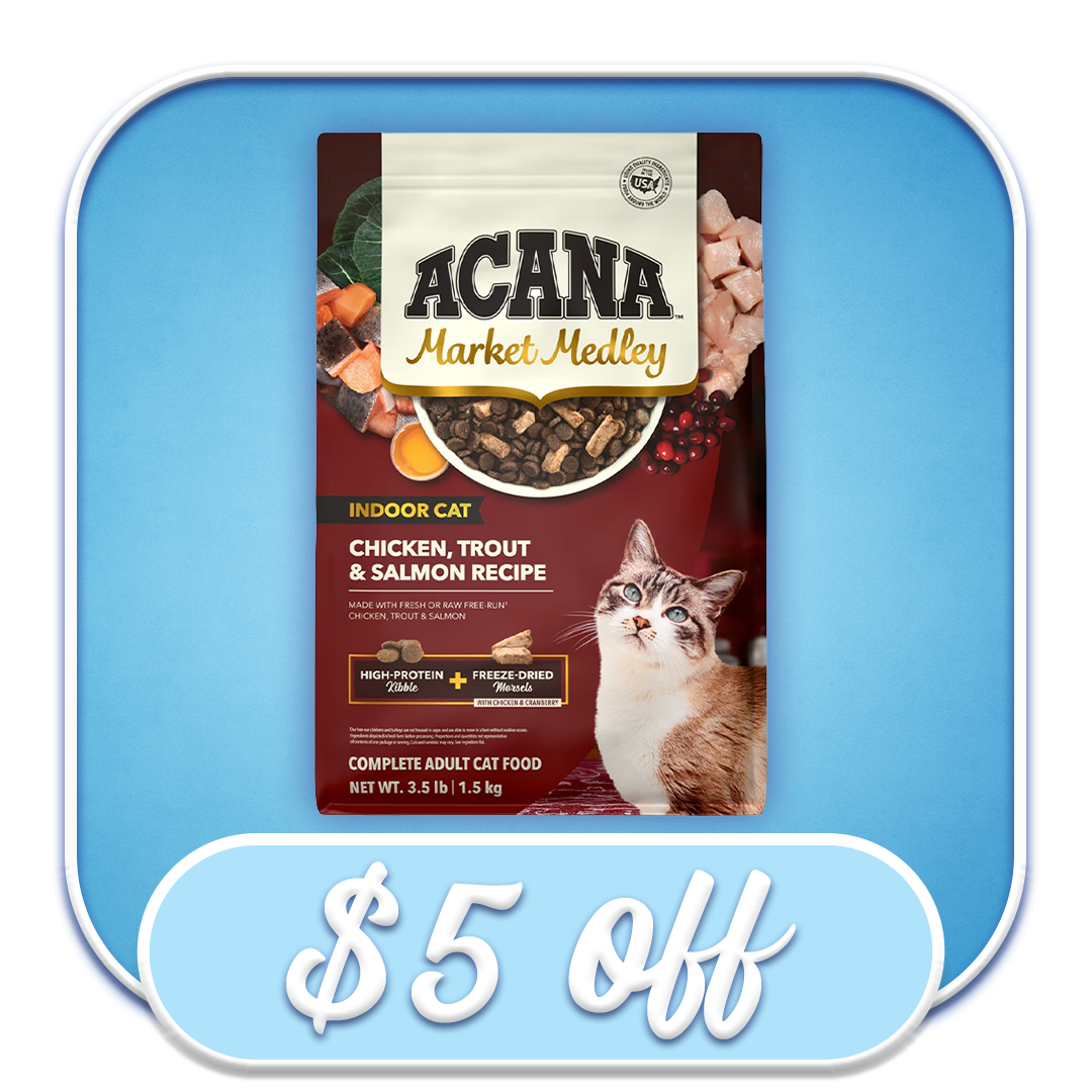 #51830 Acana - Market Medley Chicken, Trout & Salmon Dry Cat Diet 3.5lb 