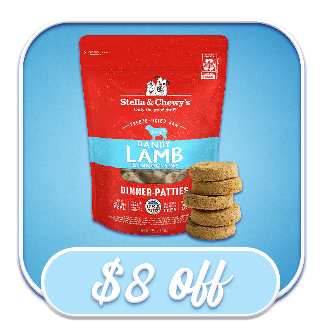 #47381 Freeze Dried Raw Dinner Patties Dandy Lamb Recipe (25oz)
