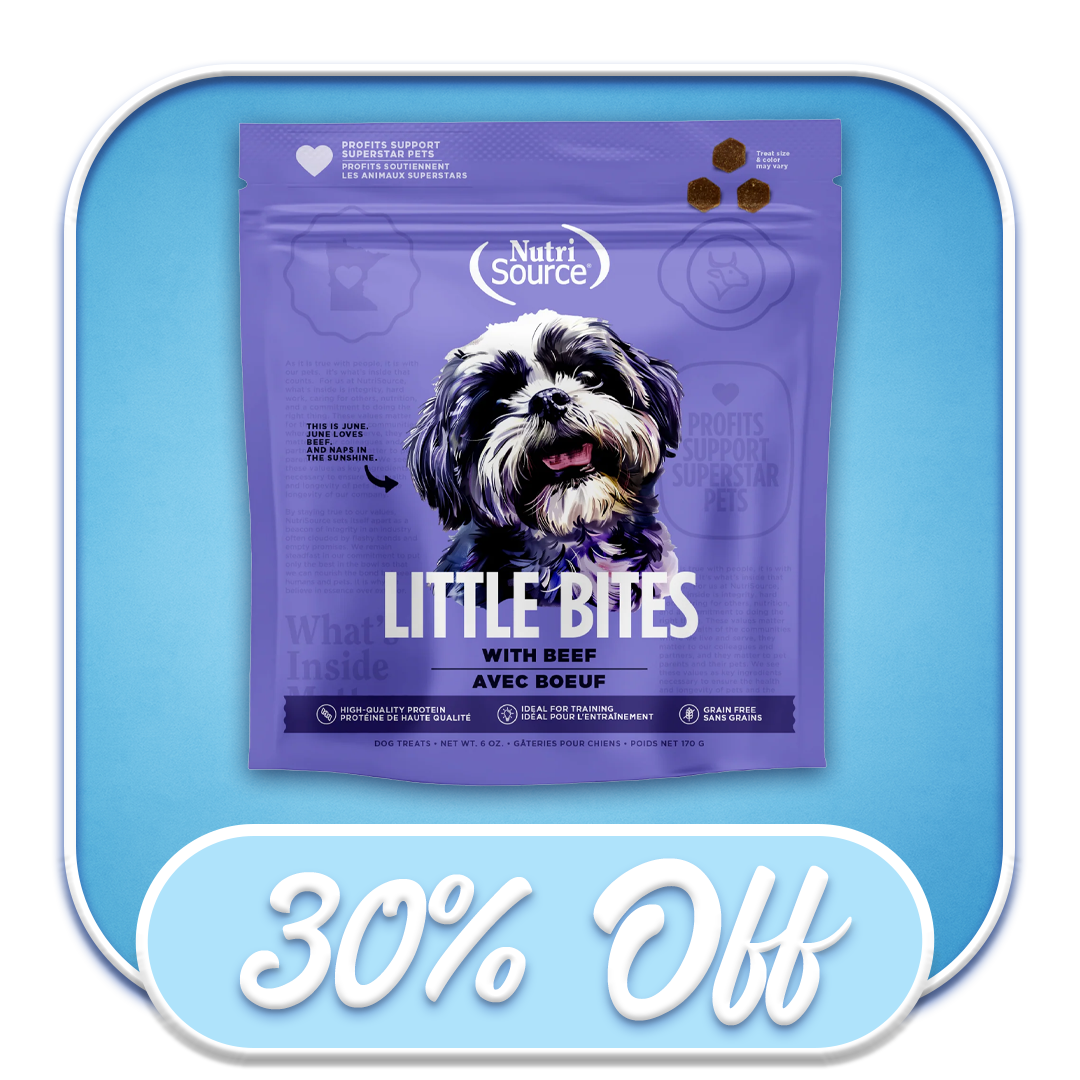 #49966 NutriSource - Lil' Bites with Beef 6oz Treat