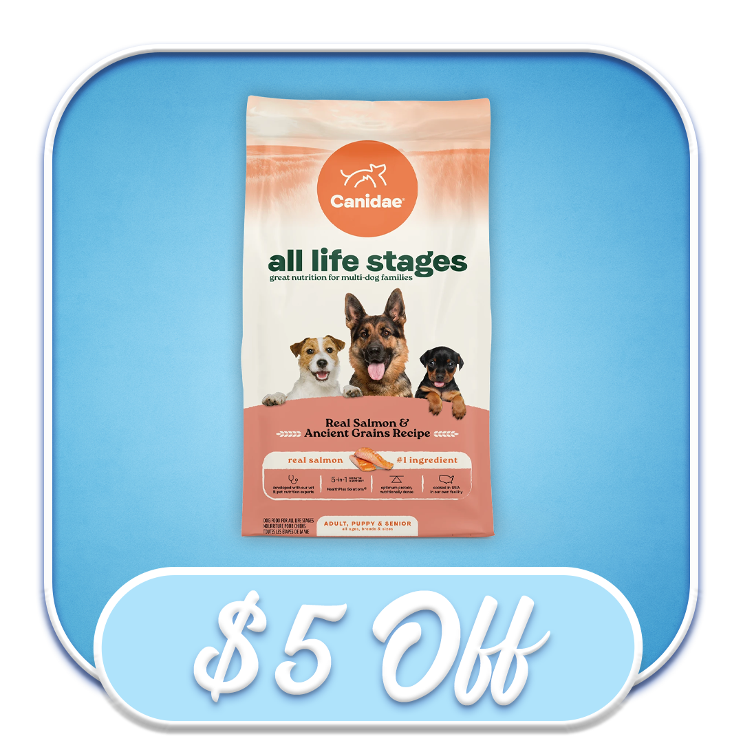 #51157 - Canidae All Life Stages Real Salmon & Ancient Grains 5lb Dry Dog Diet