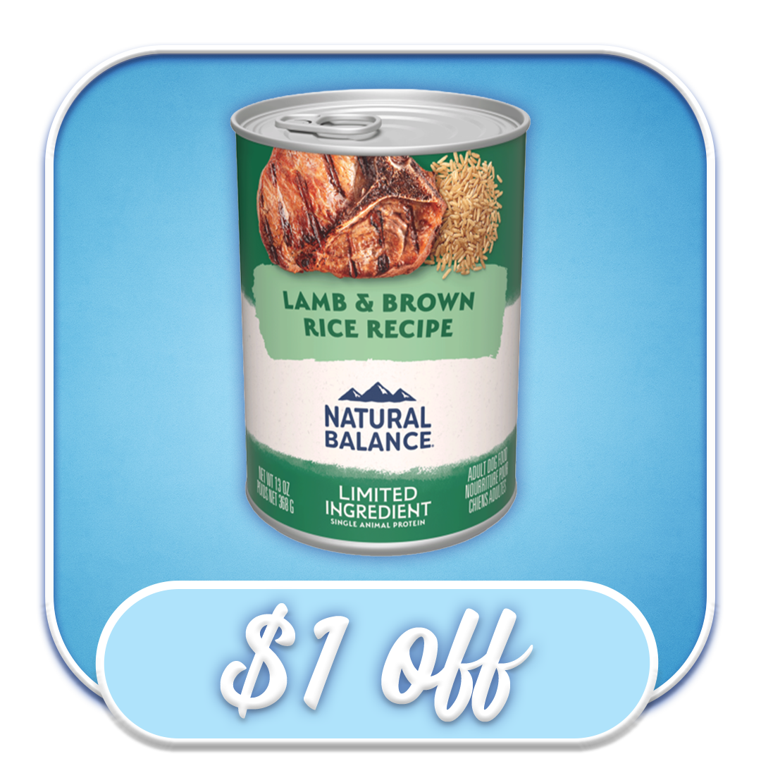 #37090 Natural Balance - Lamb & Brown Rice Canned Dog Diet 13oz