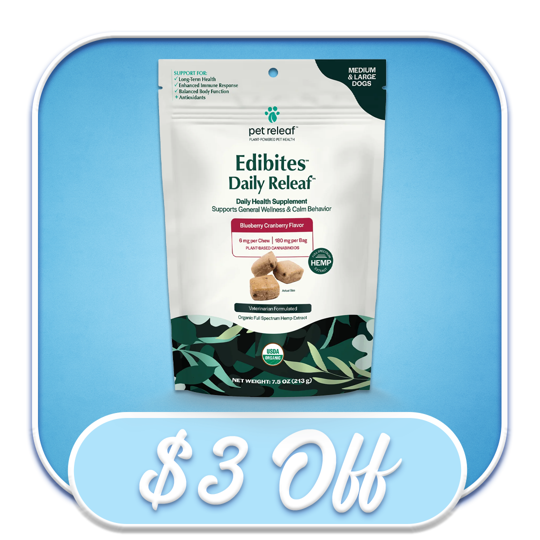 #40661 Pet Releaf - Large Breed Blueberry & Cranberry 7.5oz CBD Treats