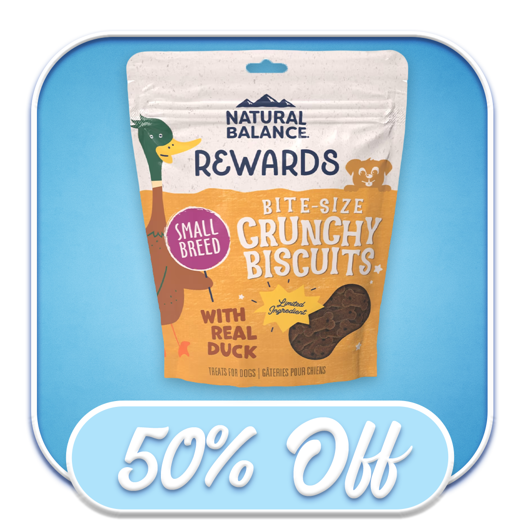 #23010 Natural Balance - Bite-Size Crunchy Biscuits Duck 8oz