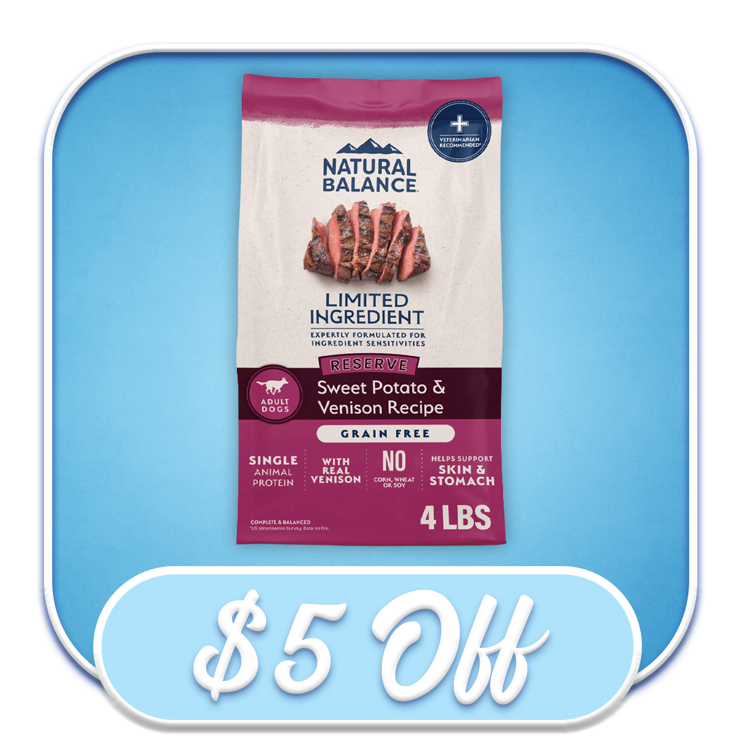 #21235 - Natural Balance Grain Free Reserve Sweet Potato & Venison 4lb Dry Dog Diet