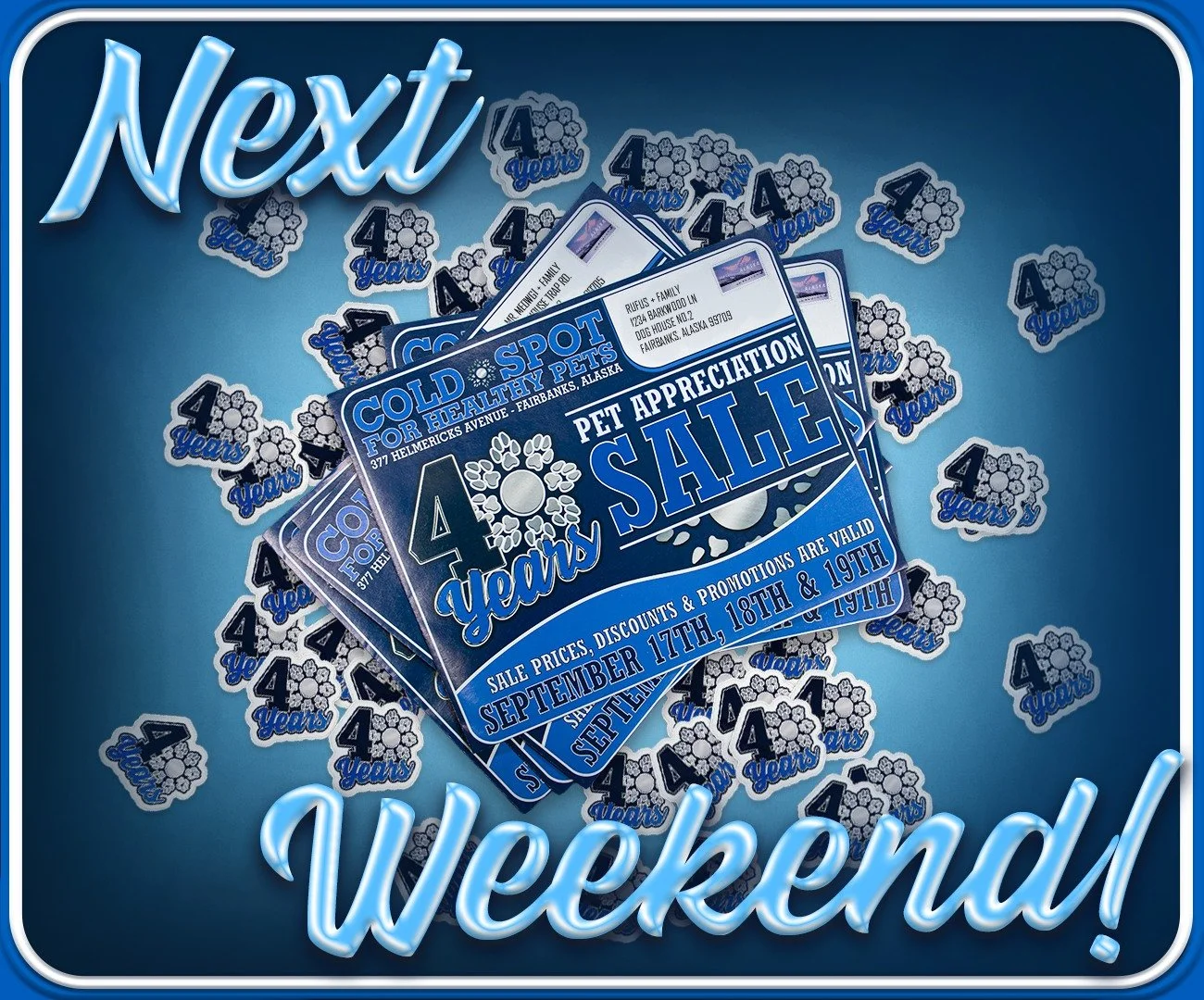 It&rsquo;s almost time. ⏰🐾

Our Annual Pet Appreciation Sale is coming September 17&ndash;19 and this year, it&rsquo;s extra special because we&rsquo;re celebrating 40 years of Cold Spot! 💙

Flyers are making their way around town at this exact mom