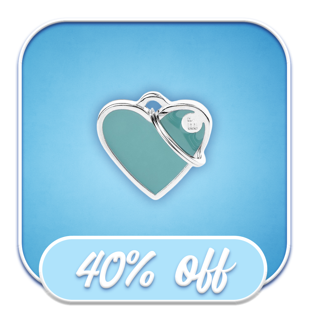 #46270 MyFamily - Handmade Small Heart Light Blue