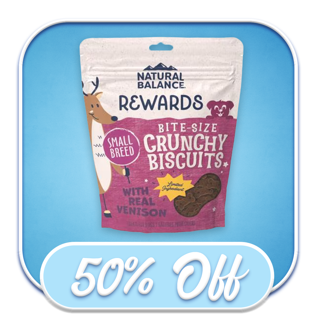 #23017 Natural Balance - Bite-Size Crunchy Biscuits Venison 8oz