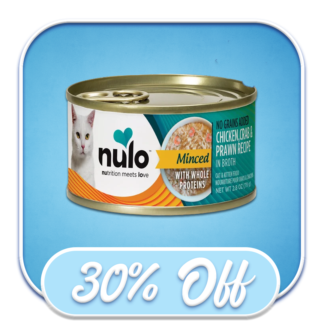 #50636 Nulo - Grain-Free Minced Chicken, Crab & Prawn Recipe 2.8oz Wet Cat Diet