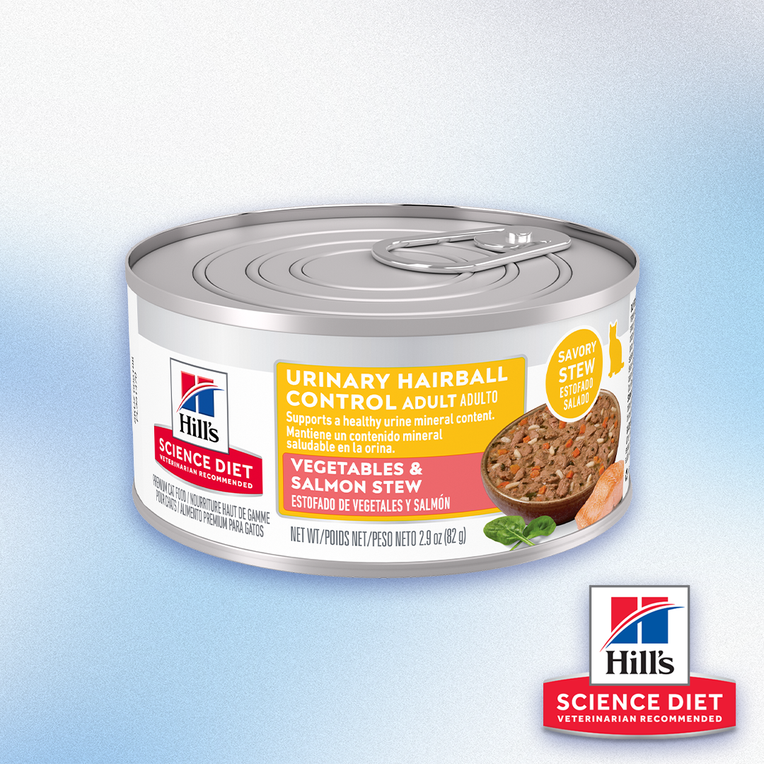 Science Diet - Urinary Hairball Control Vegetables & Salmon Stew Flavor Wet Cat Food (2.9oz)