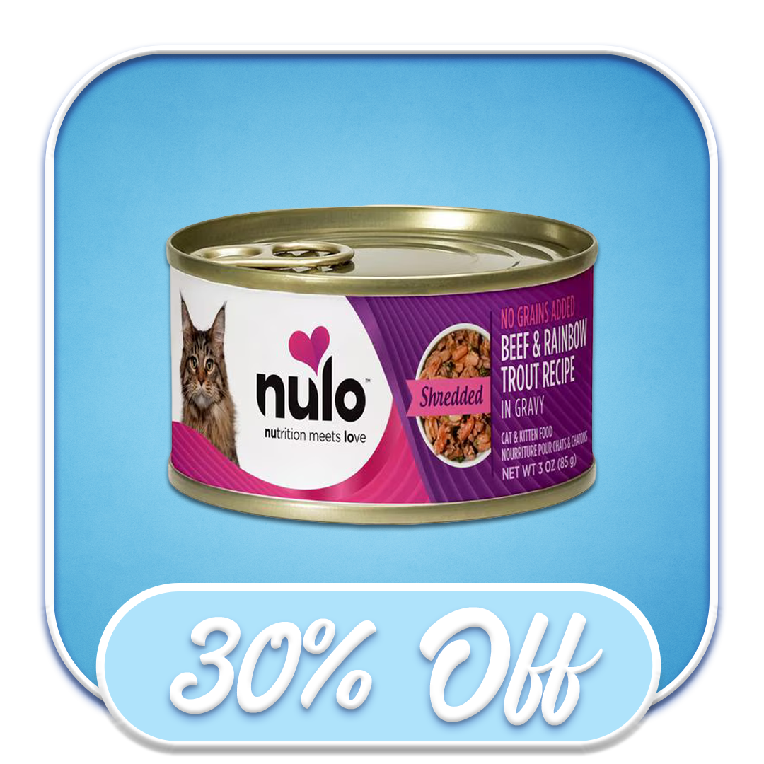 #37855 Nulo - Grain-Free Shredded Beef & Rainbow Trout Recipe 3oz Wet Cat Diet