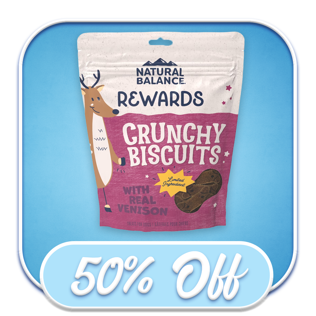#23016 Natural Balance - Crunchy Biscuits Venison 14oz