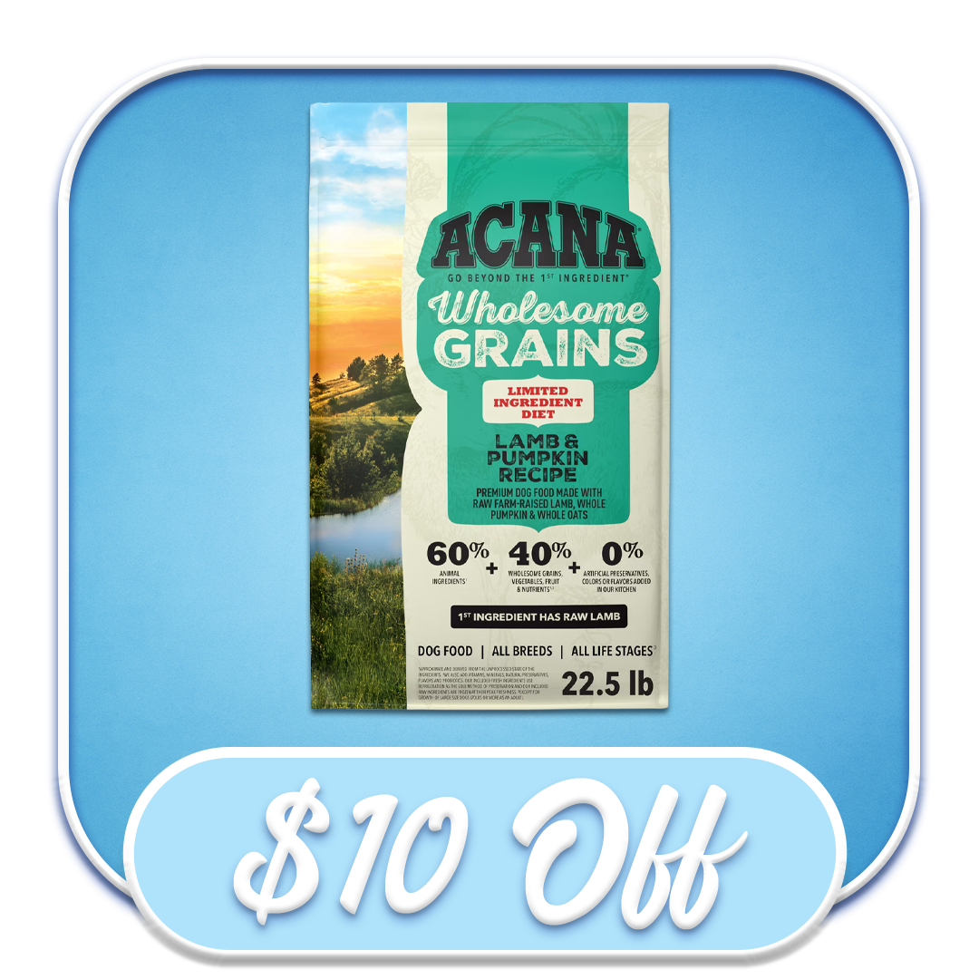 #44427 Acana - Wholesome Grains Lamb & Pumpkin Recipe 22.5lb Dry Dog Diet