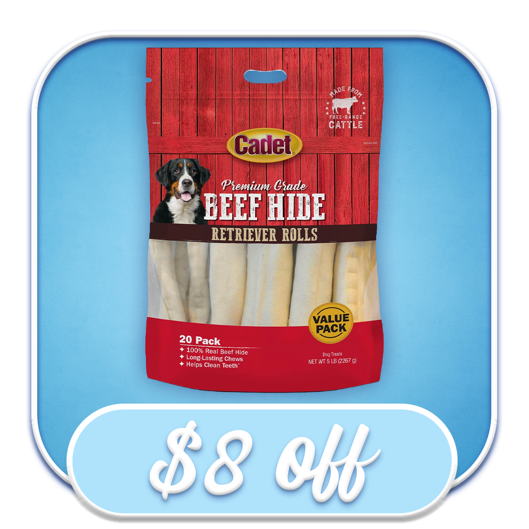 #18477 Cadet - Beef Hide Retriever Rolls 5lb 