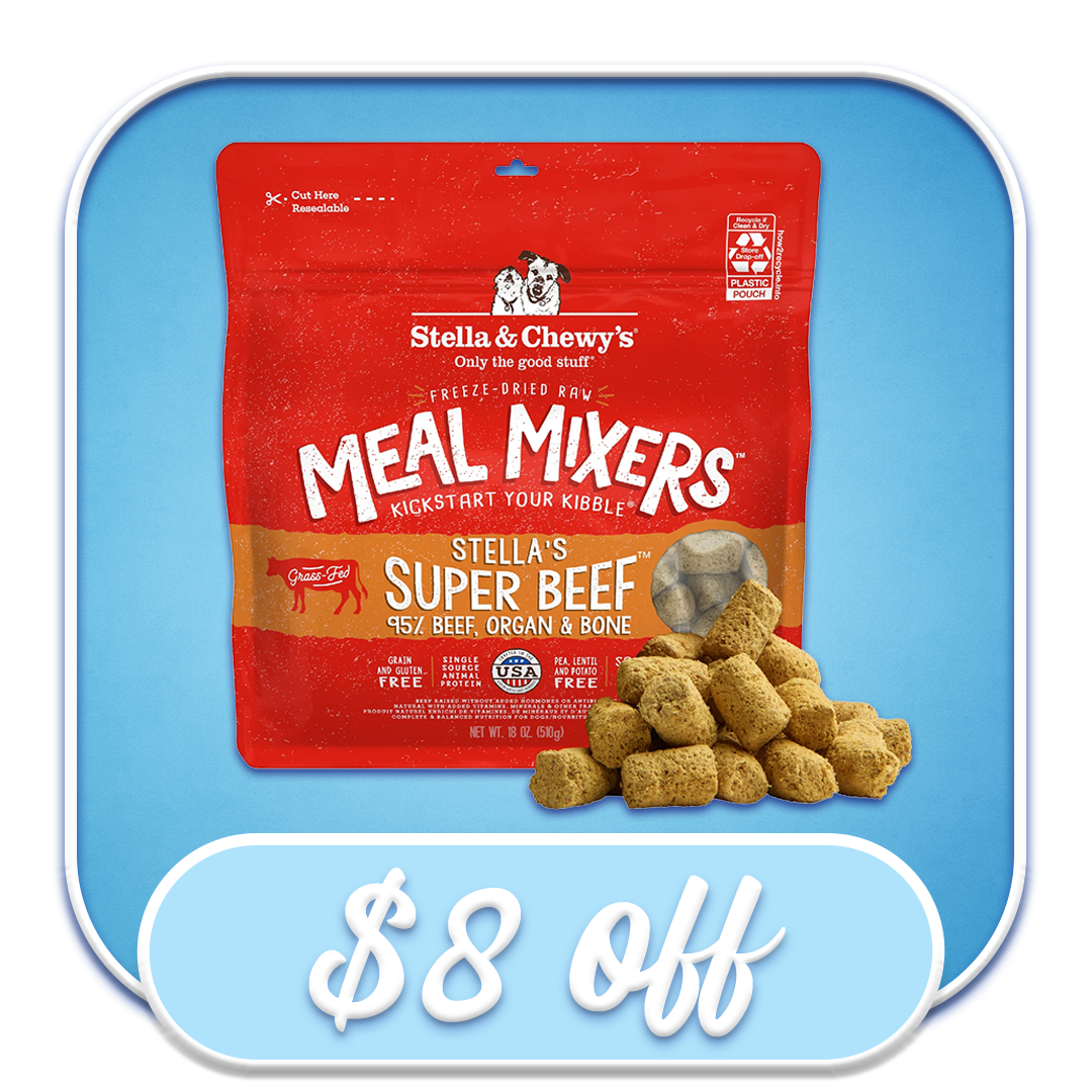 #34380 Freeze Dried Raw Meal Mixers Stella's Super Beef Recipe (18oz)