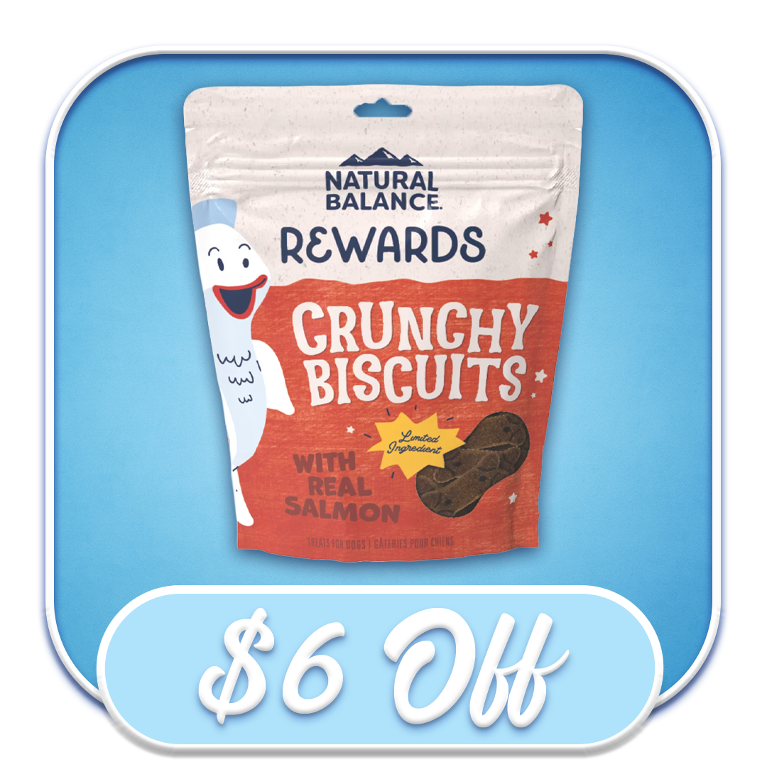 #23013 Natural Balance - LIT Salmon & Sweet Potato 14oz Crunchy Biscuits