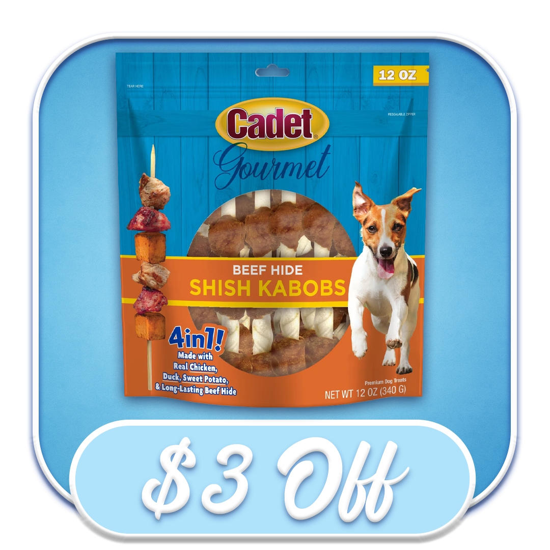 #37530 Cadet - Beef Hide Shish Kabobs 12oz 