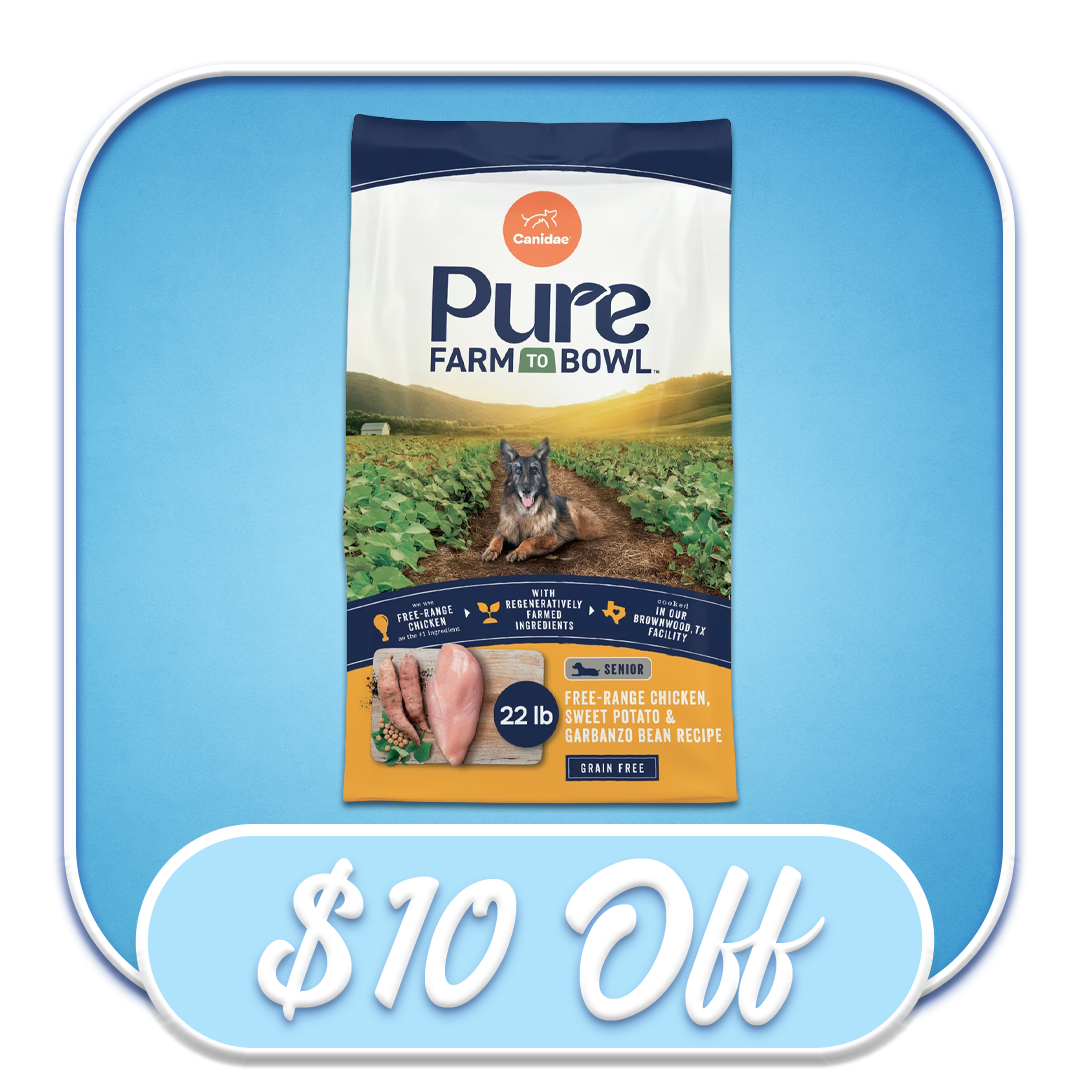 #41027 Canidae - Pure Farm to Bowl Free-Range Chicken, Sweet Potato & Garbanzo Bean  Recipe 22lb Dry Senior Diet