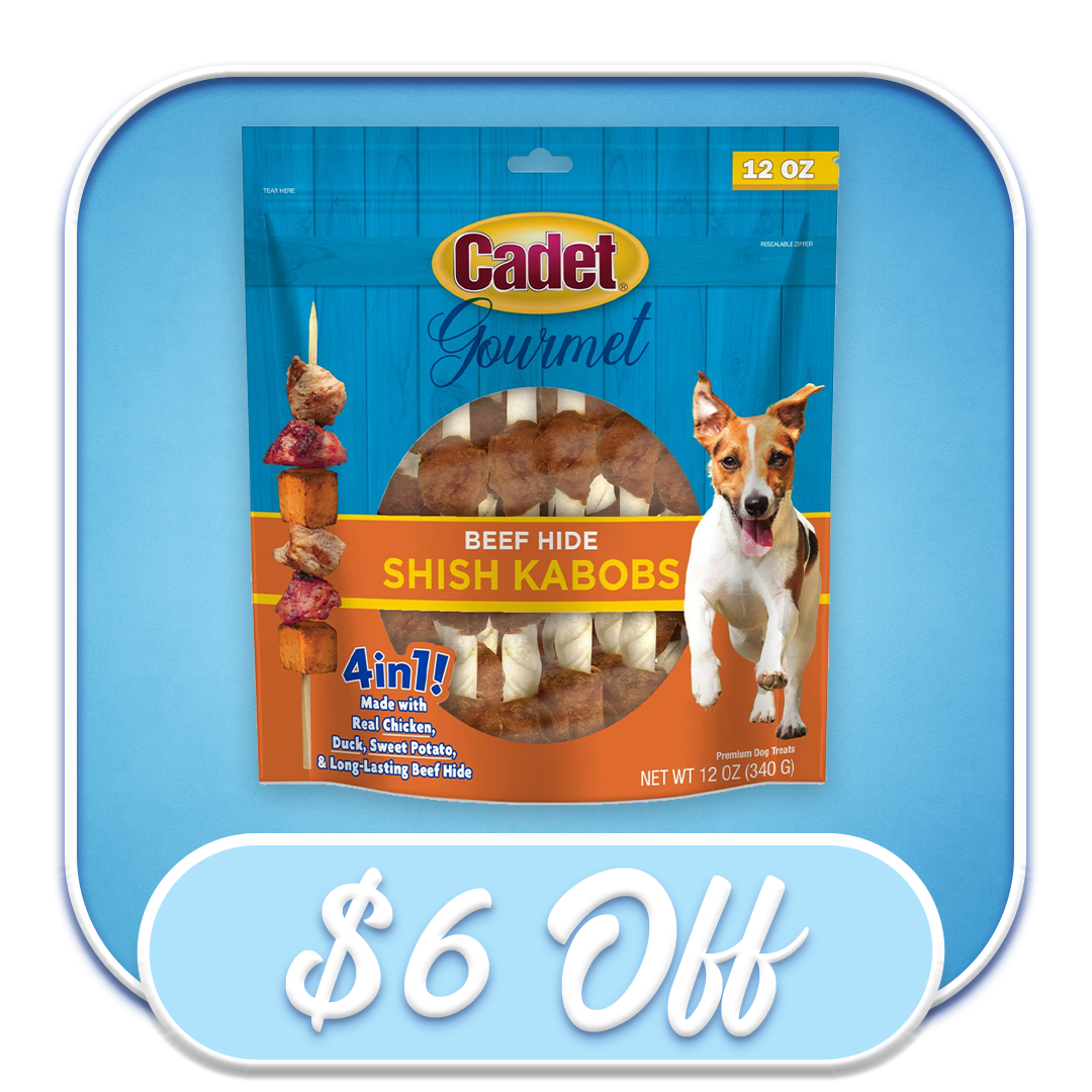 #37530 Cadet - Beef Hide Shish Kabobs 12oz