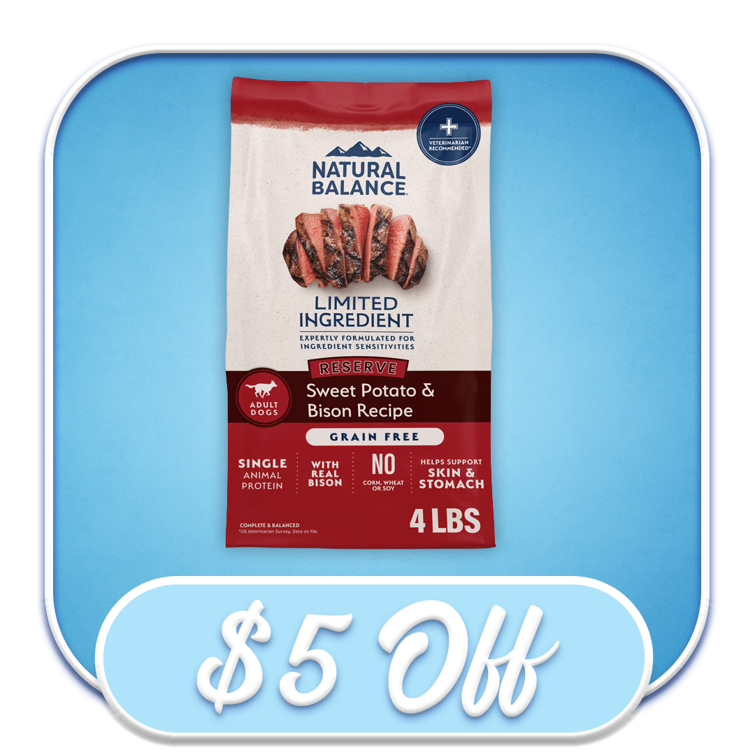 #51159 - Natural Balance Bison & Sweet Potato 4lb Dry Dog Diet 