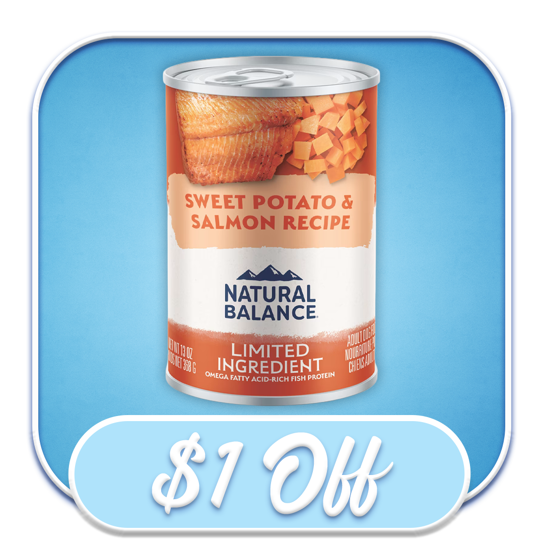#21471 - Natural Balance Sweet Potato & Salmon Recipe 13.2oz Canned Dog Diet