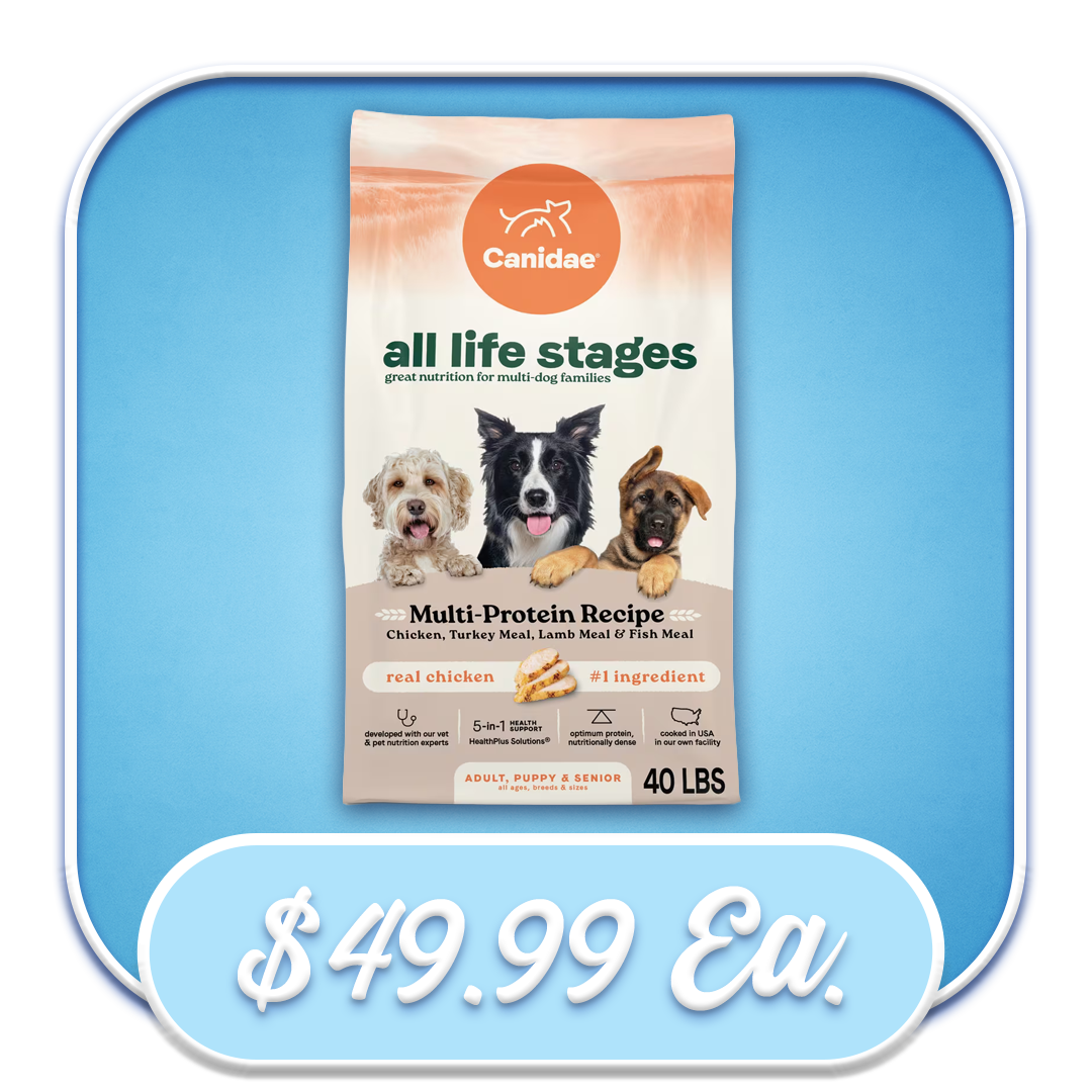 #21620 Canidae - All Life Stages Multi-Protein Recipe 40lb Dry Dog Diet